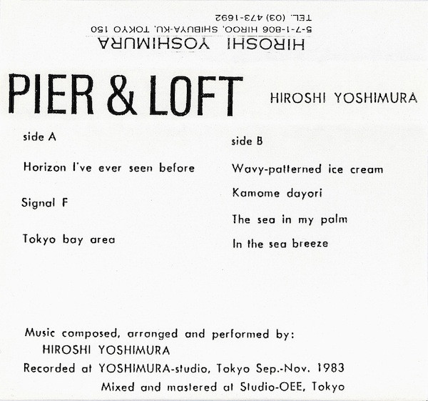 Hiroshi Yoshimura: Pier & Loft (1983) – FOND/SOUND